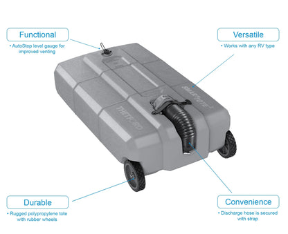 Portable RV Waste Tote Tank 27-Gallon 