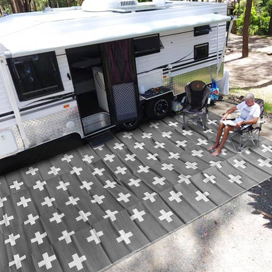 Reversible Waterproof Outdoor RV Mat, 9' X 18'