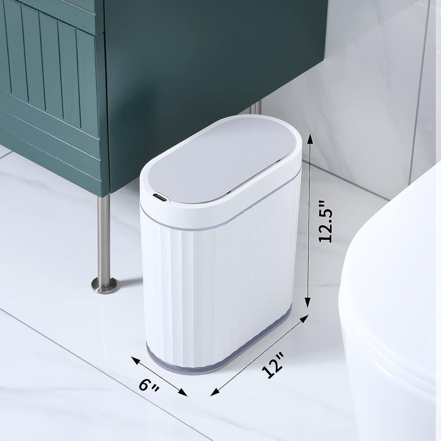 2 Gallon Auto Motion Sensor Trash Can Slimline 